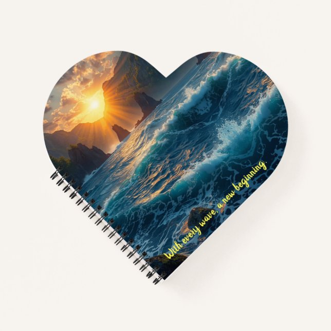 Ocean Sunset Mountain Quote Inspirational Journal  (Front)