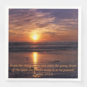 Ocean sunset napkin