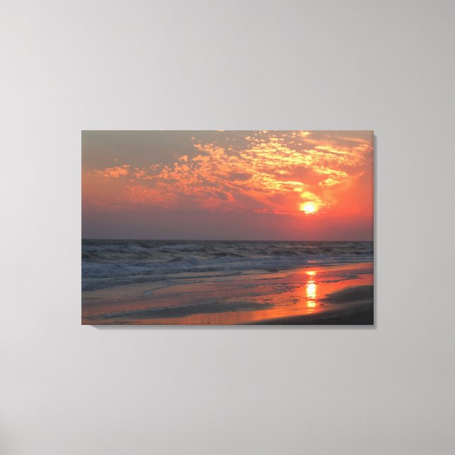 Ocean Sunset - Oak Island, NC Canvas Print (Front)