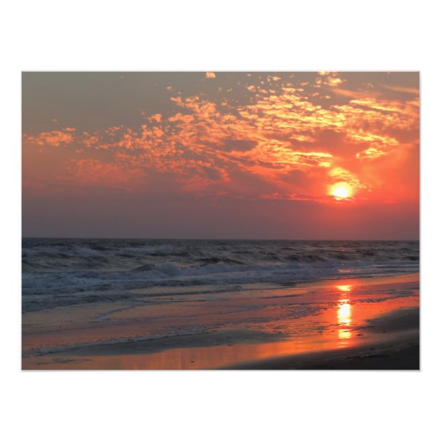 Ocean Sunset - Oak Island, NC Photo Print (Front)