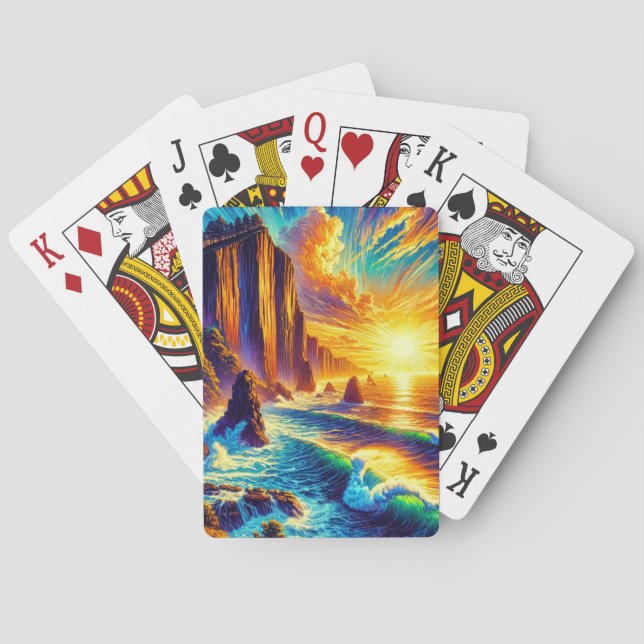 Ocean Sunset Playing Cards (Back)