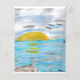 Ocean Sunset Postcard