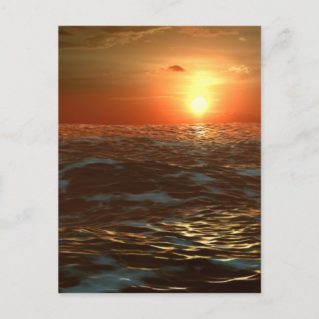 Ocean Sunset Postcard (Front)