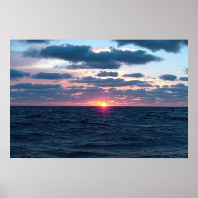Ocean Sunset Poster (Front)