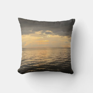 Ocean Sunset Reflection Photography -Beautiful Sea Cushion