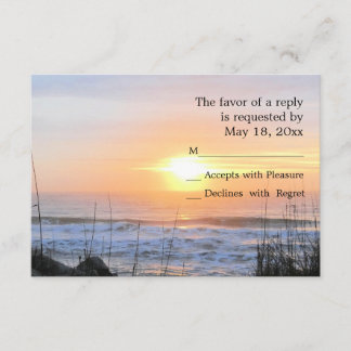 Ocean Sunset RSVP Card