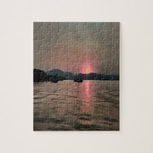 Ocean Sunset Sailboat Sunset Bozburun Marmaris Jigsaw Puzzle