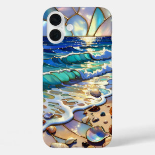 Ocean Sunset Seashell iPhone Case Coastal Art