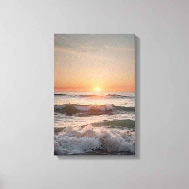 Ocean Sunset Serenity Wall Canvas Print (Front)