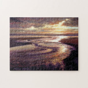 "Ocean Sunset Swirl" Jigsaw Puzzle