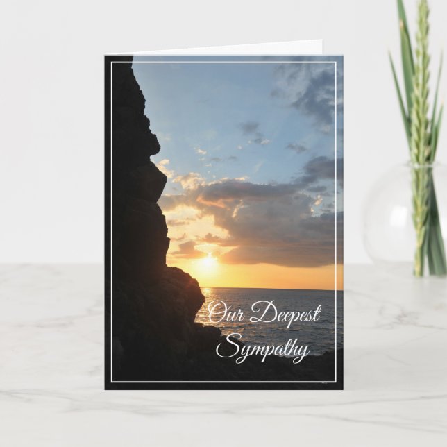 Ocean Sunset Sympathy Card (Front)