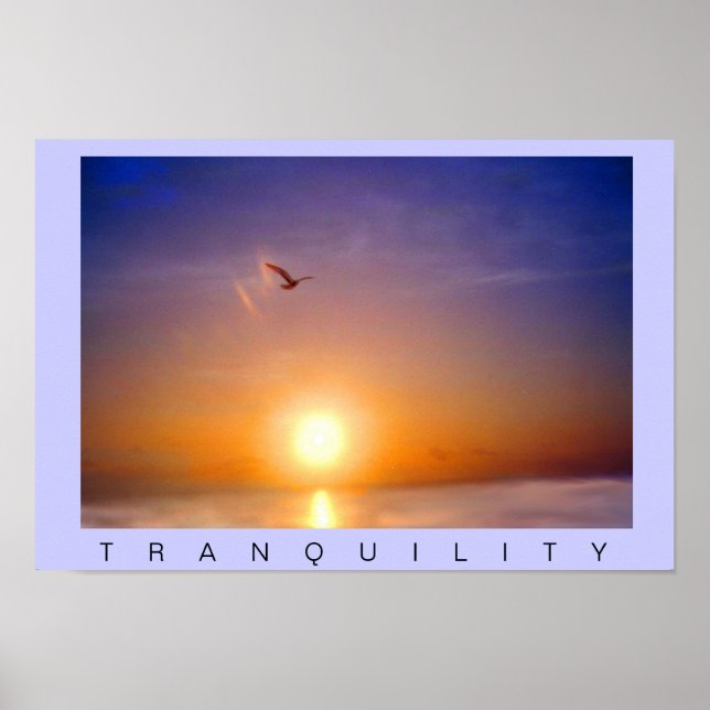 Ocean Sunset Tranquility Poster (Front)