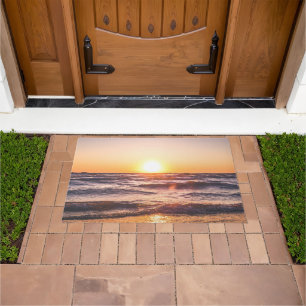 Ocean Sunset Tropical Holiday Doormat