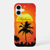 Ocean sunset with Palm Tree Personalised