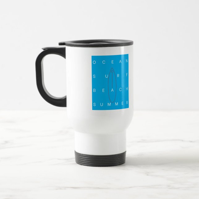 OCEAN SURF BEACH SUMMER   TRAVEL MUG (Left)