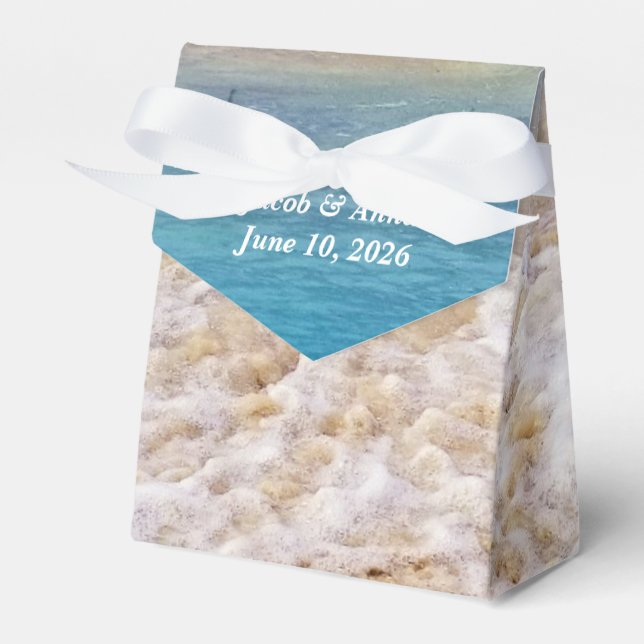 ocean surf on beach favour box (Front Side)