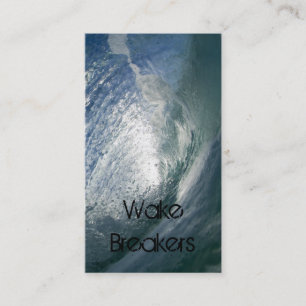 Ocean Surf Tidal Wave Grey Business Cards