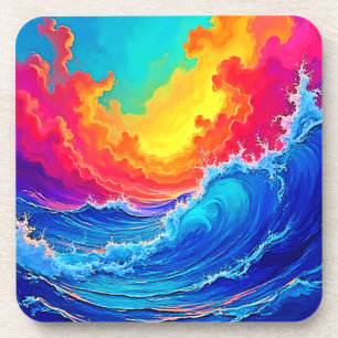 Ocean Surge: Radiant Sunset Wave Coaster