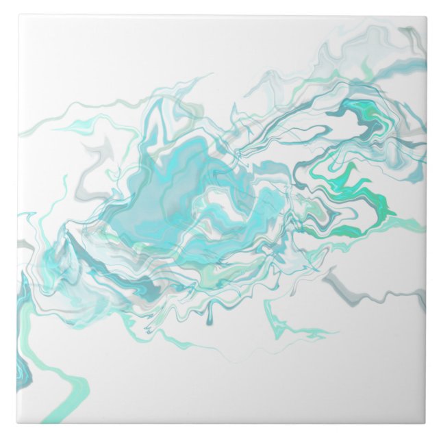 Ocean Swirl I Ceramic Tile (Front)