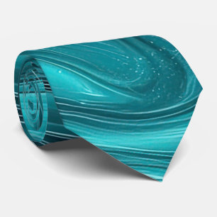 Ocean Swirls Turquoise Neck Tie