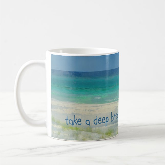 Ocean Take a Deep Breath Mug (Left)