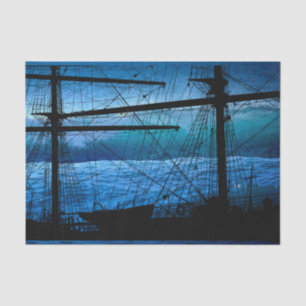 Ocean Tall Ship Sailboat Decoupage Tissue Paper