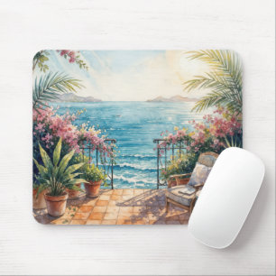 Ocean Terrace with a Peaceful View Mouse Mat
