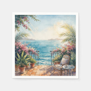 Ocean Terrace with a Peaceful View Napkin