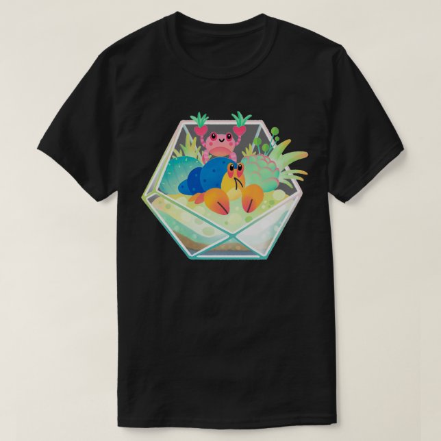 Ocean terrarium Boxer crab hermit crab T-Shirt (Design Front)