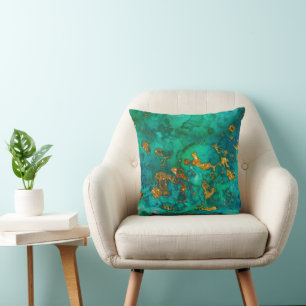 Ocean Texture and Gold Cushion