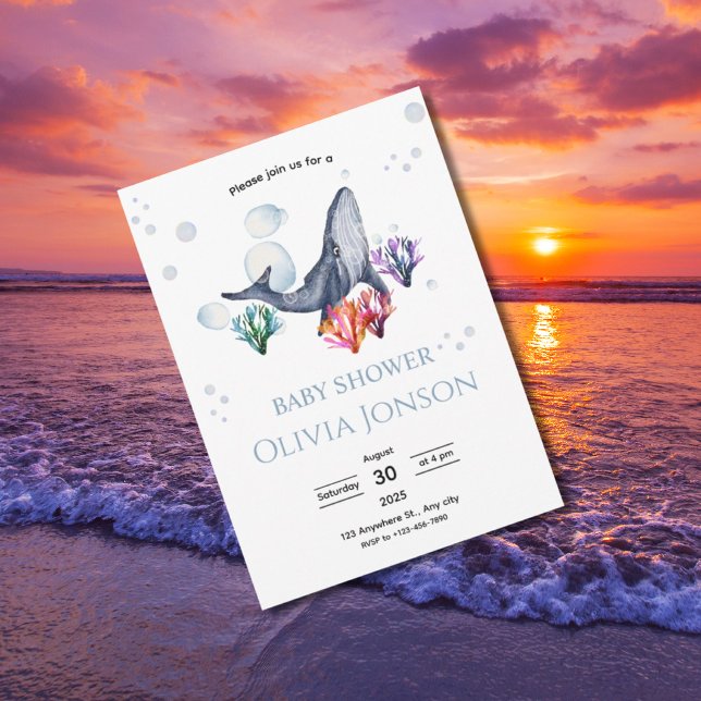 Ocean Theme Baby Shower Invite (Creator Uploaded)