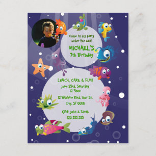 Ocean Theme Children's Birthday Party Invitation