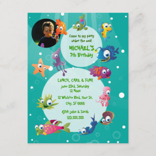 Ocean Theme Children's Birthday Party Invitation