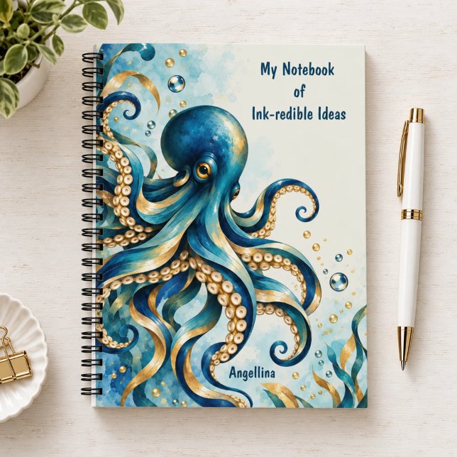 Ocean Theme | Octopus | Whimsical  Notebook (Creator Uploaded)