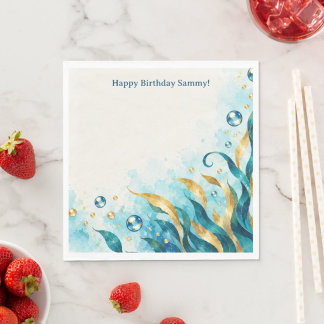 Ocean Theme | Under the Sea | Birthday Party Napkin