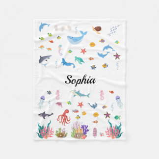 Ocean-Themed Blanket For Babies, Kids, Adults