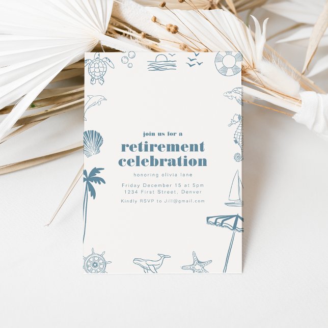 Ocean Themed Retirement Celebration Invite (Creator Uploaded)