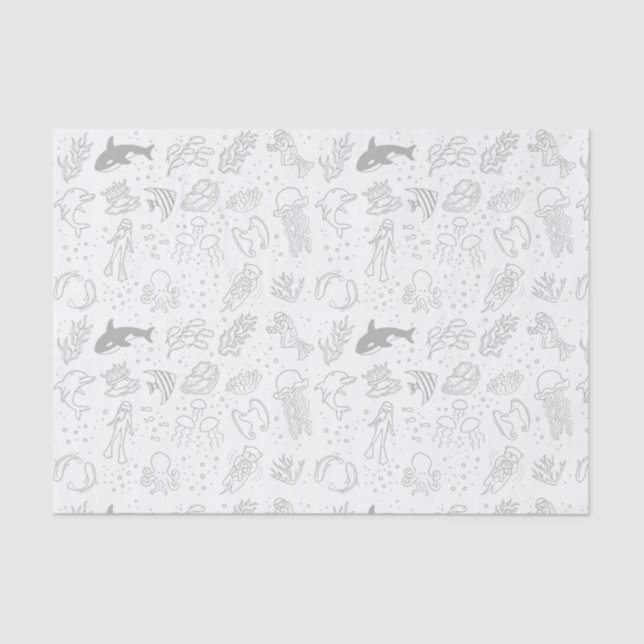 Ocean Themed Tissue Paper (Front)