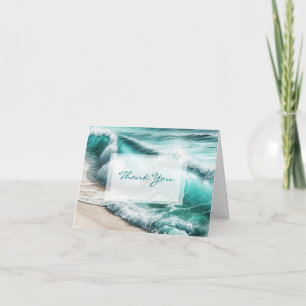 Ocean Themed Wedding Thank You Card