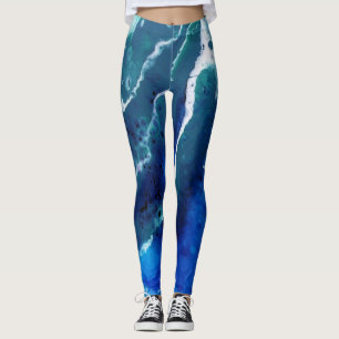 Ocean Tide Abstract Leggings