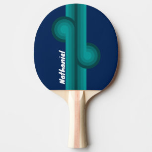 Ocean Tide Stripe Loop with Name Ping Pong Paddle