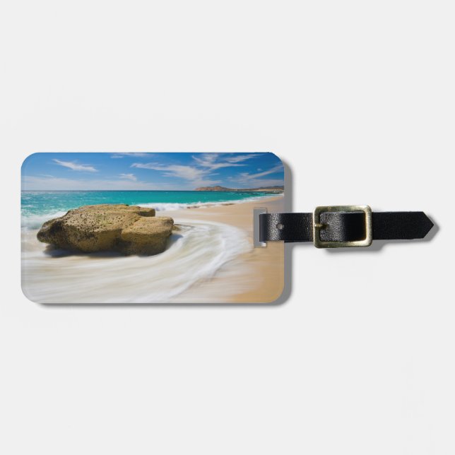 Ocean Tide Swirls On The Beach Luggage Tag (Front Horizontal)