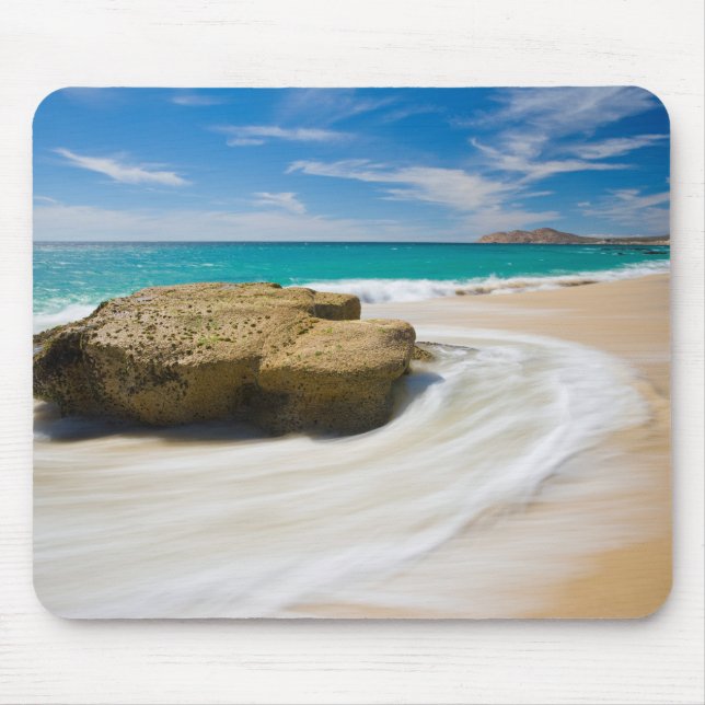 Ocean Tide Swirls On The Beach Mouse Mat (Front)