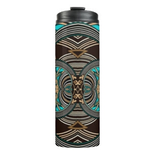 Ocean Tides Abstract Tribal  Thermal Tumbler