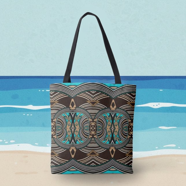 Ocean Tides Abstract Tribal Tote Bag (Creator Uploaded)