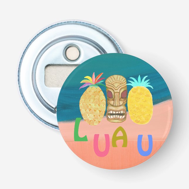 Ocean Tiki Pineapple Luau Bottle Opener (Front)