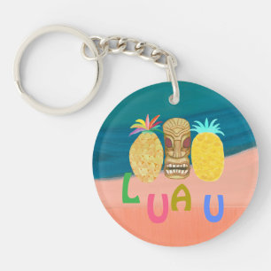 Ocean Tiki Pineapple Luau Key Ring