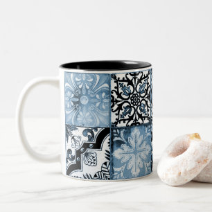Ocean Tile Two-Tone Coffee Mug