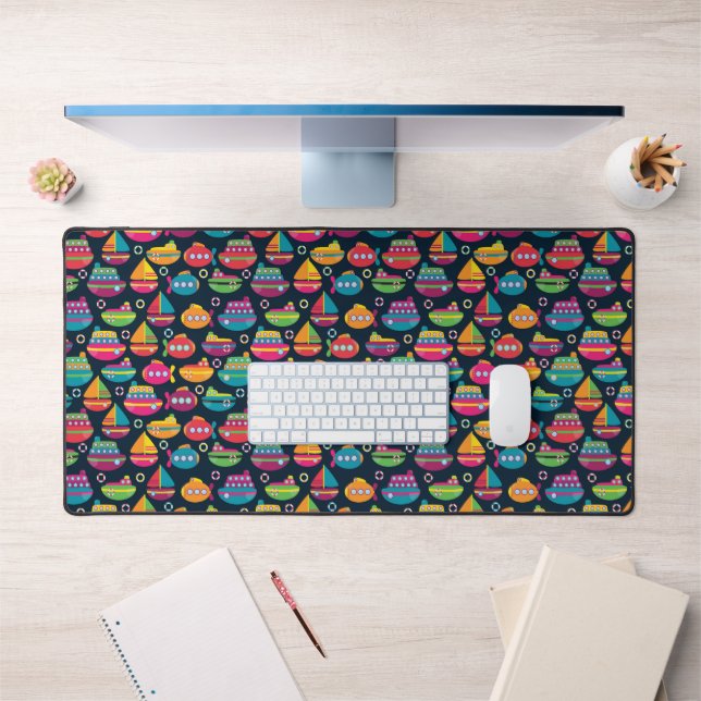 Ocean Transportation Pattern Desk Mat (Office 1)
