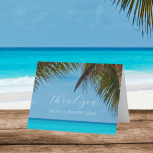 Ocean Tropical Wedding Anniversary Thank you Card